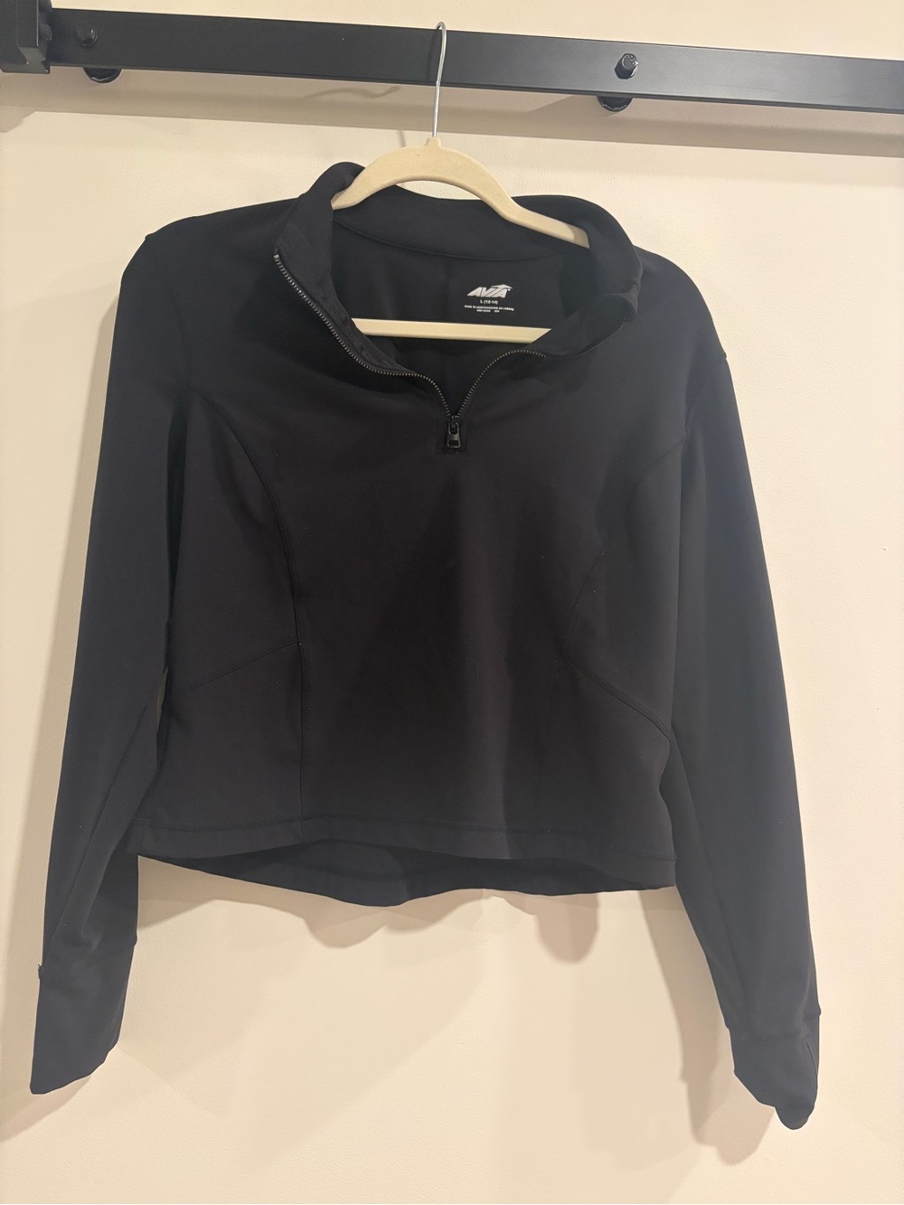 Avia Black Quarter-Zip Pullover Sweatshirt